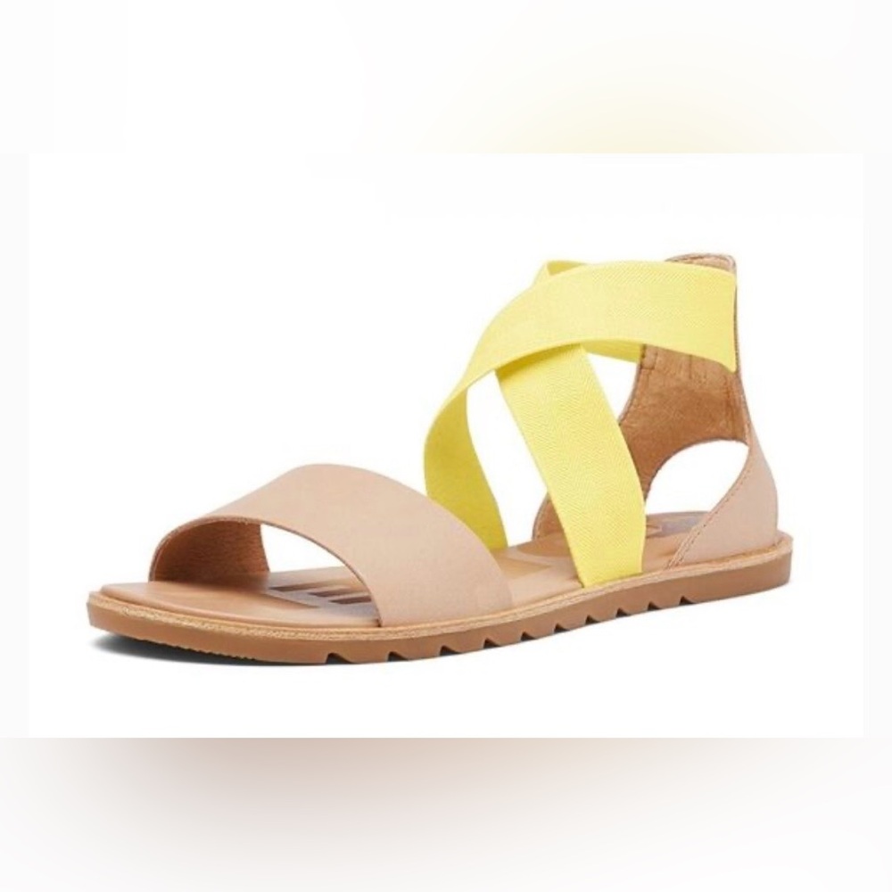 Sorel Yellow and Tan Women's Sandals